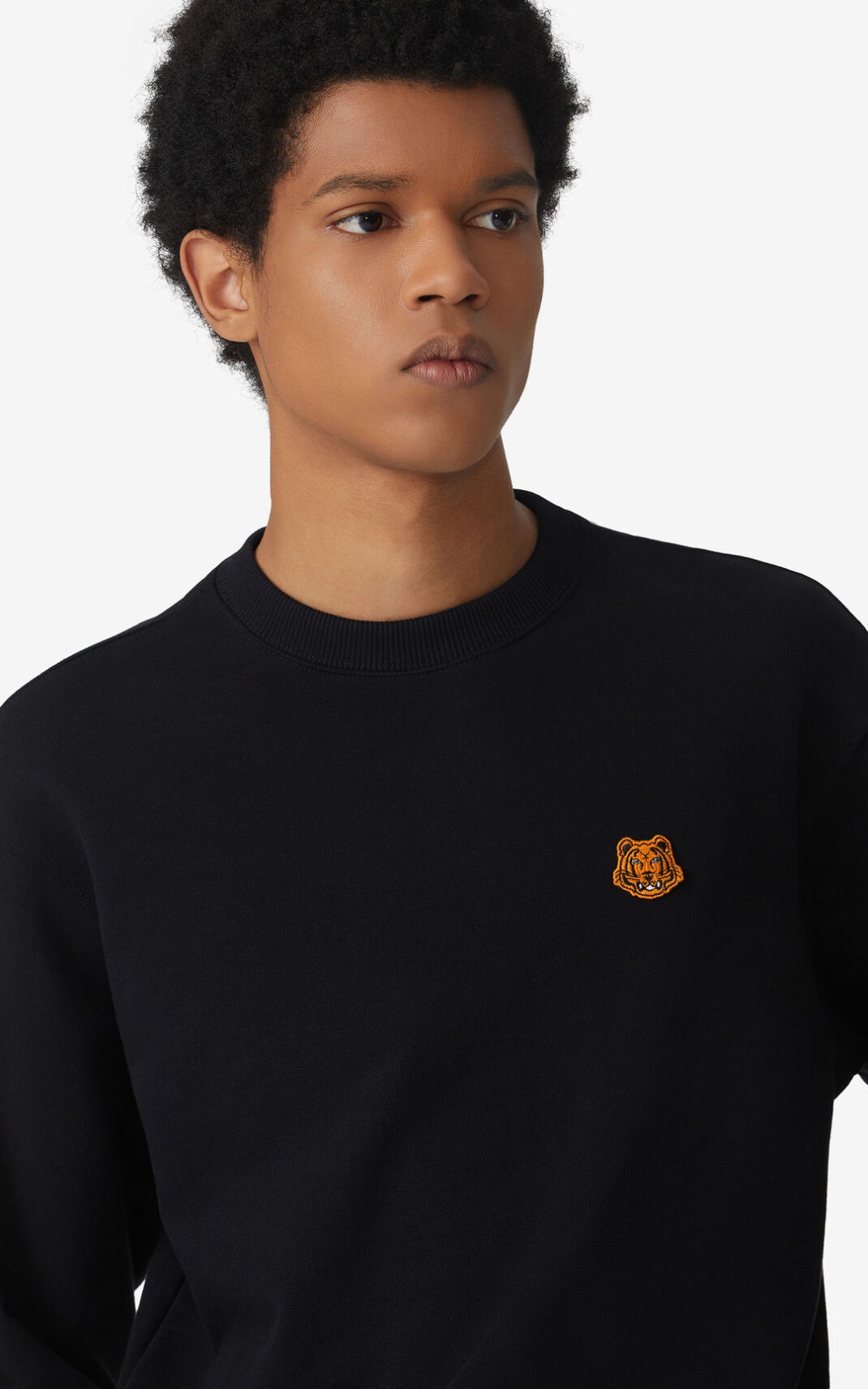 Sudadera Kenzo Tiger Crest Hombre Negras JKL189240